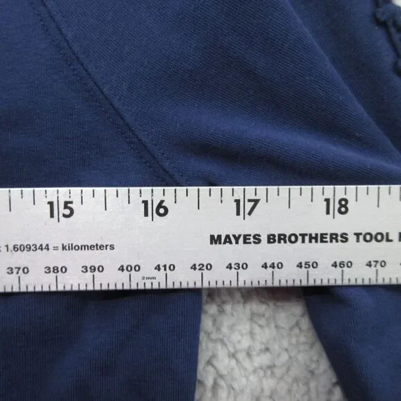 Lilly Pulitzer Skipper Solid Popover Dress XS Navy Crochet Long‎ Sleeve 1/4 Zip - Picture 11 of 13